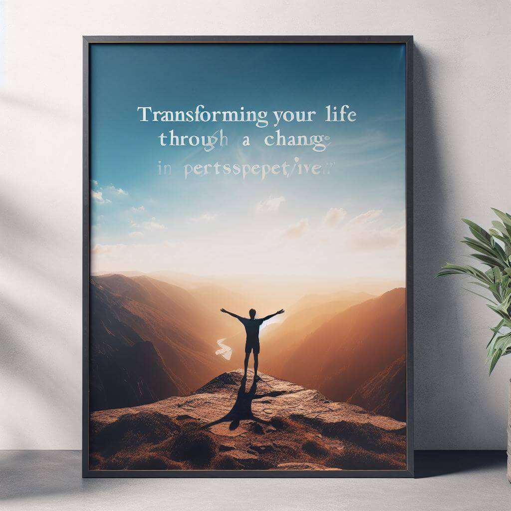 Transforming your perspective with transform your life.